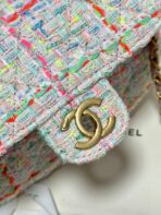 CC MINI 21 FLAP BAG IN LIGHT PINK MIX COLORFUL WOOL TWEED - Image 8