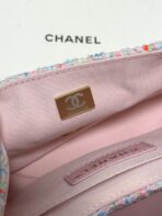 CC MINI 21 FLAP BAG IN LIGHT PINK MIX COLORFUL WOOL TWEED - Image 10