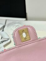 CC MINI 21 FLAP BAG IN LIGHT PINK MIX COLORFUL WOOL TWEED - Image 9