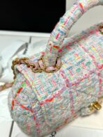 CC MINI 21 FLAP BAG IN LIGHT PINK MIX COLORFUL WOOL TWEED - Image 5