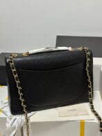CC MAXI FLAP BAG 34 IN BLACK CALFSKIN - Image 5