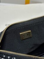 HOBO BAG 23 IN BLACK MIX WHITE TWEED GOLD HARDWARE - Image 9