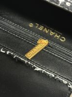 KELLY SHOPPING BAG 19 IN BLACK MIX WHITE TWEED GOLD HARDWARE - Image 5