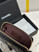 MINI WALLET 11 IN BLACK CAVIAR SKIN GOLD METALLIC - Image 5