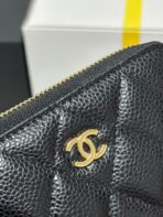 MINI WALLET 11 IN BLACK CAVIAR SKIN GOLD METALLIC - Image 7