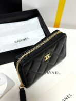 MINI WALLET 11 IN BLACK CAVIAR SKIN GOLD METALLIC - Image 8
