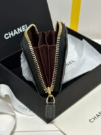 MINI WALLET 11 IN BLACK CAVIAR SKIN GOLD METALLIC - Image 9