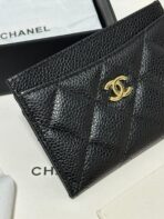 QUILTED CLASSIC CARD HOLDER 11 IN BLACK CAVIAR SKIN - Image 6