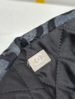 LARGE DRAWSTRING FLORAL PRINT SHOULDER BAG 39 IN BLACK MIX GREY DENIM - Image 3