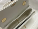 MINI FLAP BAG 19 IN WHITE CALFSKIN DIAMOND LOGO - Image 8