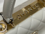 MINI FLAP BAG 19 IN WHITE CALFSKIN DIAMOND LOGO - Image 10