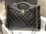 CC 39 LARGE SHOPPING BAG IN BLACK CALFSKIN - Image 3