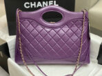 CC 39 LARGE SHOPPING BAG IN VIOLET CALFSKIN - Image 4