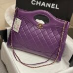 CC 39 LARGE SHOPPING BAG IN VIOLET CALFSKIN - Image 2