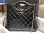 CC SMALL 30 SHOPPING BAG IN BLACK CALFSKIN - Image 3