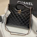 CC SMALL 30 SHOPPING BAG IN BLACK CALFSKIN - Image 2