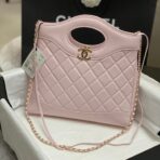 CC SMALL 30 SHOPPING BAG IN LIGHT PINK CALFSKIN - Image 2