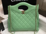 CC SMALL 30 SHOPPING BAG IN GREEN MINT CALFSKIN - Image 3