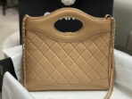 CC SMALL 30 SHOPPING BAG IN CAMEL BROWN CALFSKIN - Image 4