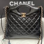 CC MINI 23 SHOPPING BAG IN BLACK CALFSKIN - Image 3