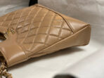 CC MINI 23 SHOPPING BAG IN CAMEL BROWN CALFSKIN - Image 8