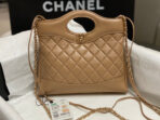CC MINI 23 SHOPPING BAG IN CAMEL BROWN CALFSKIN - Image 4