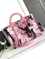 CC CLASSIC LARGE 38 TOTE IN LIGHT PINK MIX COLORFUL CANVAS - Image 3