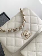 CC DUMA BACKPACK 21 IN WHITE CALFSKIN - Image 8
