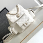 CC DUMA BACKPACK 21 IN WHITE CALFSKIN - Image 2
