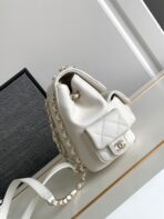 CC DUMA BACKPACK 21 IN WHITE CALFSKIN - Image 4