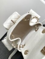 CC DUMA BACKPACK 21 IN WHITE CALFSKIN - Image 6