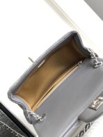 CC SMALL 17 FLAP BAG IN DARK GREY CALFSKIN - Image 9
