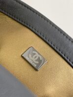 CC MINI 20 FLAP BAG IN DARK GREY CALFSKIN - Image 8