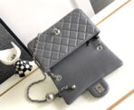 CC MINI 20 FLAP BAG IN DARK GREY CALFSKIN - Image 4