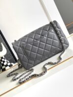 CC MINI 20 FLAP BAG IN DARK GREY CALFSKIN - Image 3