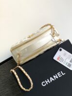 CC CLASSIC MINI 20 CLUTCH WITH STRAP IN GLOSSY WHITE CALFSKIN - Image 10