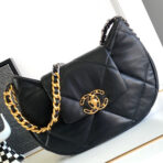 CC LARGE 30 HOBO BAG IN BLACK CALFSKIN MIX METAL HARDWARE - Image 2