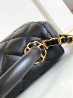CC MINI 20 HANDBAG IN BLACK CALFSKIN GOLD HARDWARE - Image 9