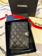 CC BIFOLD WALLET CAVIAR 14 BLACK GRAINED CALFSKIN - Image 7
