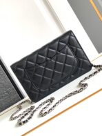 CC WOC 19 BAG IN BLACK CALFSKIN WITH SILVER LOGO - Image 3