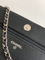 CC WOC 19 BAG IN BLACK CALFSKIN WITH SILVER LOGO - Image 7