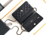 CC WOC 19 BAG IN BLACK CALFSKIN WITH SILVER LOGO - Image 4