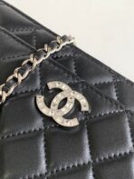 CC WOC 19 BAG IN BLACK CALFSKIN WITH SILVER LOGO - Image 5