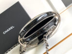 CC MINI 18 EARTH GLOBE ORB CHAIN BAG IN SILVER CALFSKIN - Image 5