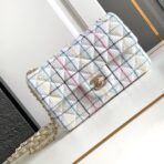 CC MEDIUM 20 FLAP BAG IN WHITE WOOL TWEED - Image 2