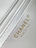 CC MEDIUM 25 FLAP BAG IN WHITE WOOL TWEED - Image 10