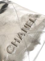 CC 22 BAG IN SILVER SHINY CALFSKIN AND GOLD METAL - Image 5