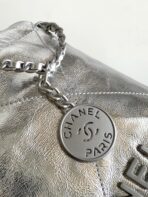 CC 22 BAG IN SILVER SHINY CALFSKIN AND GOLD METAL - Image 4