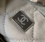 CC 22 BAG IN SILVER SHINY CALFSKIN AND GOLD METAL - Image 6