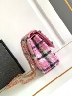 CC MEDIUM 25 CLASSIC BAG IN LIGHT PINK MIX BLACK WOOL TWEED - Image 10